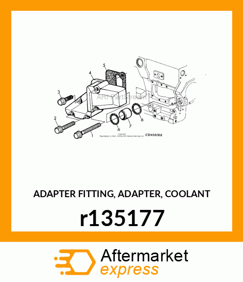 ADAPTER FITTING, ADAPTER, COOLANT r135177