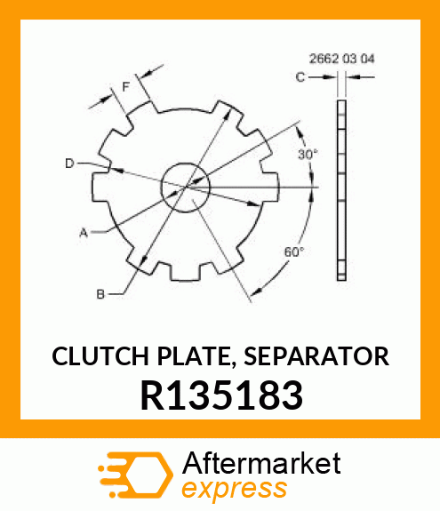 CLUTCH PLATE, SEPARATOR R135183