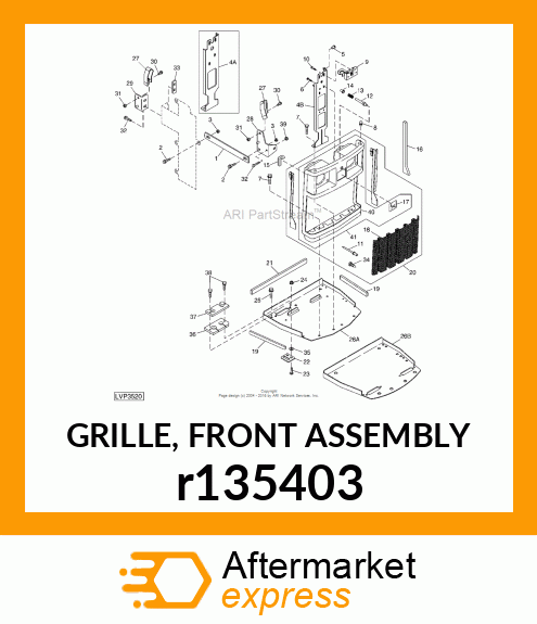 GRILLE, FRONT ASSEMBLY r135403