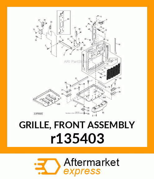 GRILLE, FRONT ASSEMBLY r135403