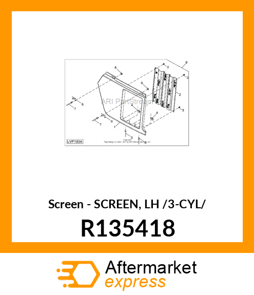 Screen - SCREEN, LH /3-CYL/ R135418