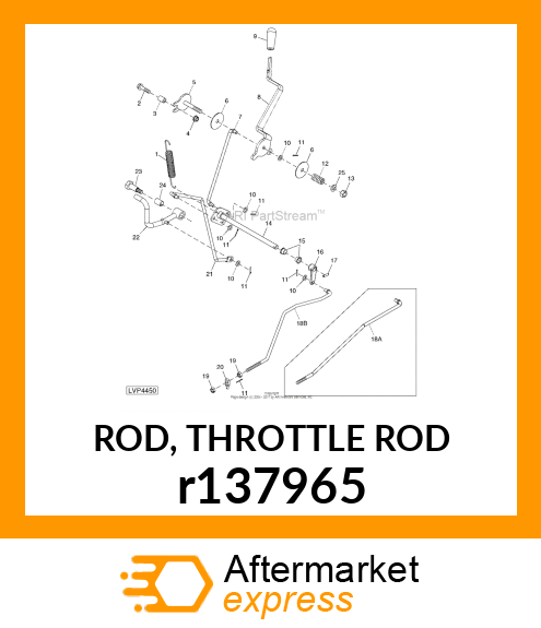 ROD, THROTTLE ROD r137965