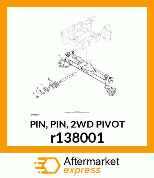 PIN, PIN, 2WD PIVOT r138001