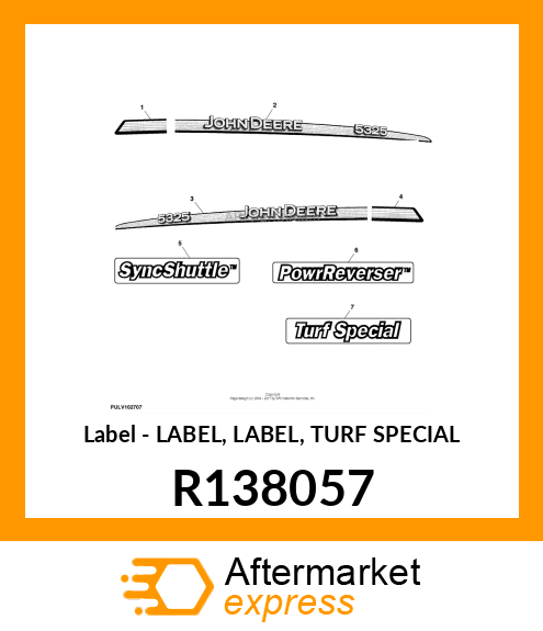 Label - LABEL, LABEL, TURF SPECIAL R138057