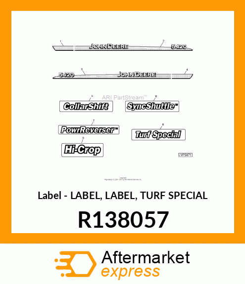 Label - LABEL, LABEL, TURF SPECIAL R138057