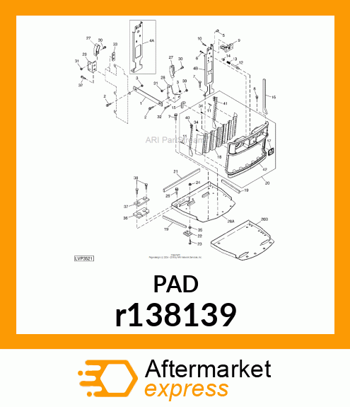 ISOLATOR, RH, BAFFLE FOAM PAD r138139