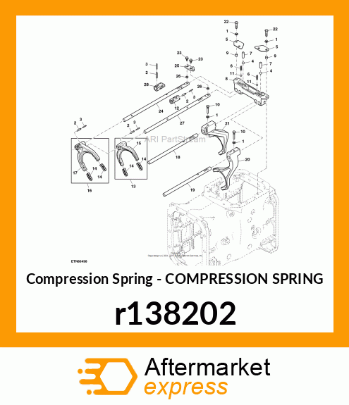 SPRING, SHIFT FORK SHAFT DETENTS r138202