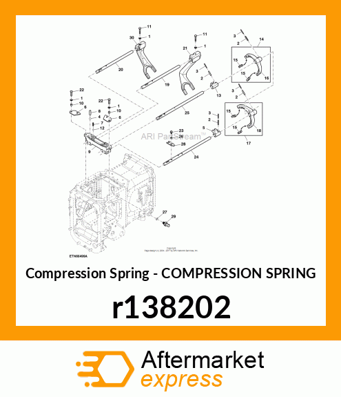 SPRING, SHIFT FORK SHAFT DETENTS r138202