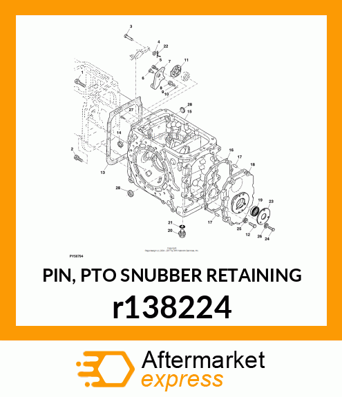 PIN, PTO SNUBBER RETAINING r138224