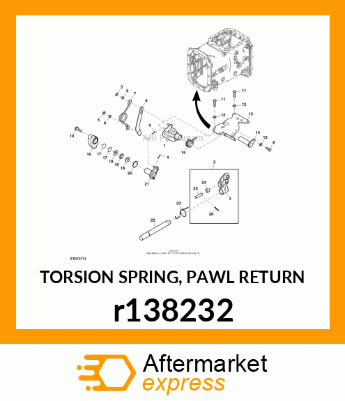 TORSION SPRING, PAWL RETURN r138232