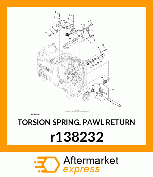 TORSION SPRING, PAWL RETURN r138232