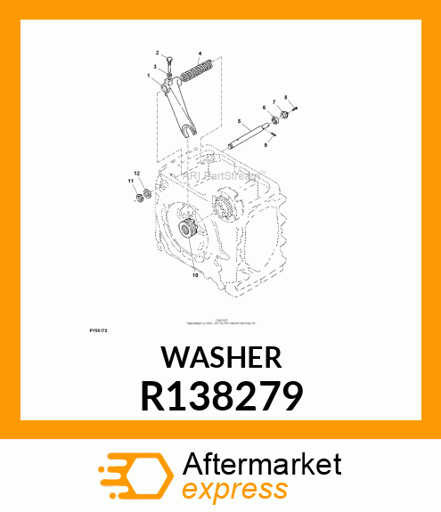 WASHER, SPACER, DIFF LOCK SHAFT, LH R138279