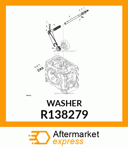 WASHER, SPACER, DIFF LOCK SHAFT, LH R138279