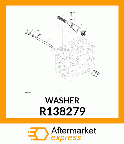 WASHER, SPACER, DIFF LOCK SHAFT, LH R138279