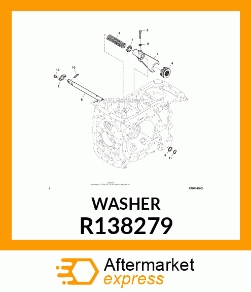 WASHER, SPACER, DIFF LOCK SHAFT, LH R138279