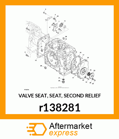 VALVE SEAT, SEAT, SECOND RELIEF r138281