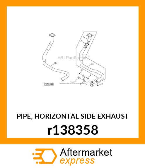 PIPE, HORIZONTAL SIDE EXHAUST r138358