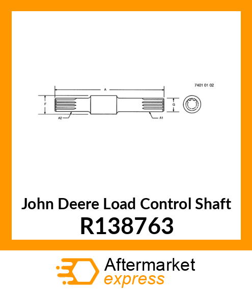 LOAD CONTROL SHAFT, DRAFT SENSING R138763