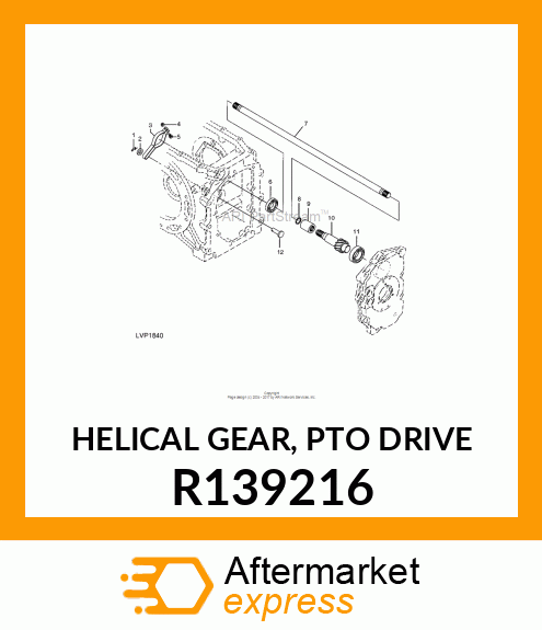HELICAL GEAR, PTO DRIVE R139216