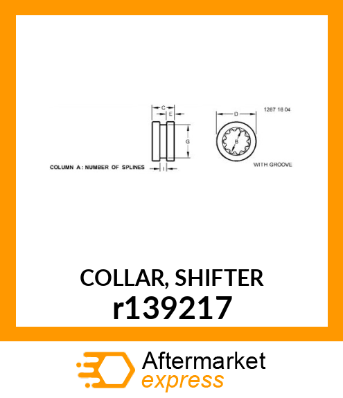 COLLAR, SHIFTER r139217