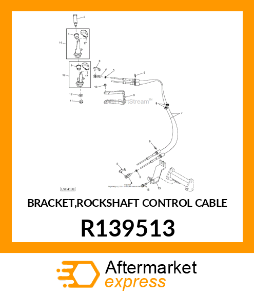 BRACKET,ROCKSHAFT CONTROL CABLE R139513