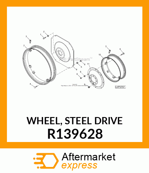 WHEEL, STEEL DRIVE R139628