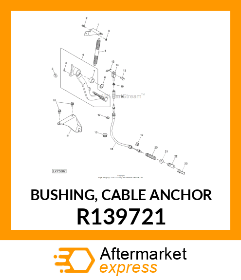 BUSHING, CABLE ANCHOR R139721