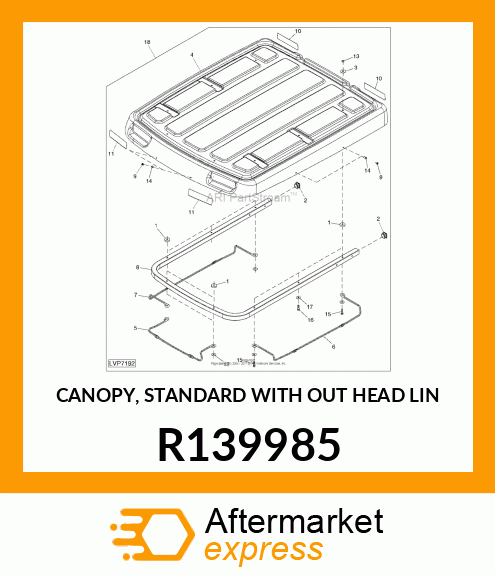 CANOPY, STANDARD WITH OUT HEAD LIN R139985