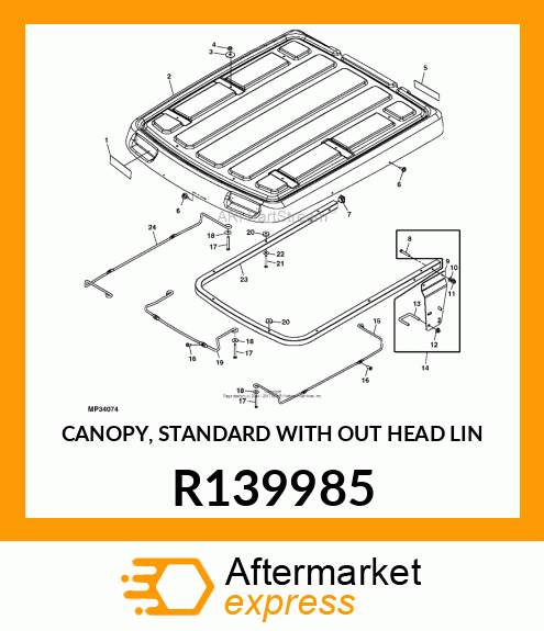 CANOPY, STANDARD WITH OUT HEAD LIN R139985