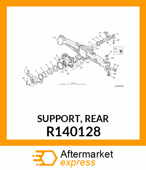 SUPPORT, REAR R140128