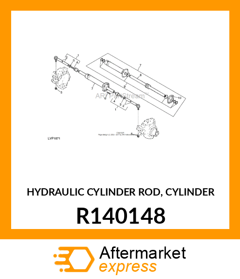HYDRAULIC CYLINDER ROD, CYLINDER R140148