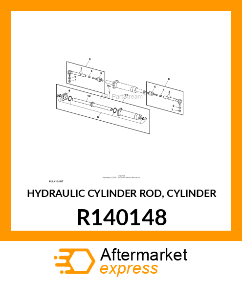 HYDRAULIC CYLINDER ROD, CYLINDER R140148