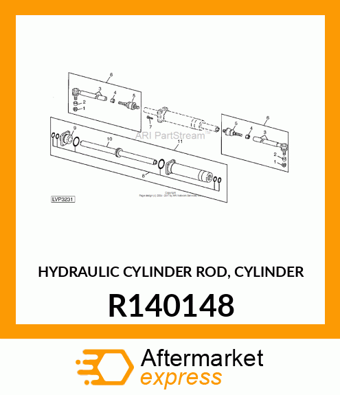 HYDRAULIC CYLINDER ROD, CYLINDER R140148