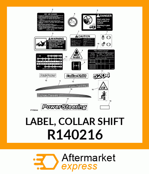 LABEL, COLLAR SHIFT R140216