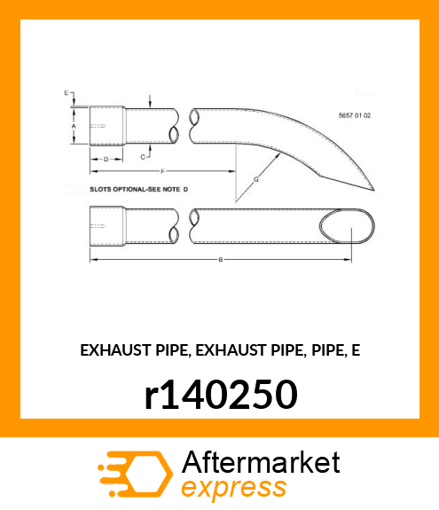 EXHAUST PIPE, EXHAUST PIPE, PIPE, E r140250