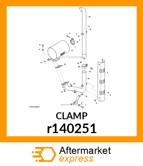 CLAMP, MUFFLER, ASSEMBLY r140251