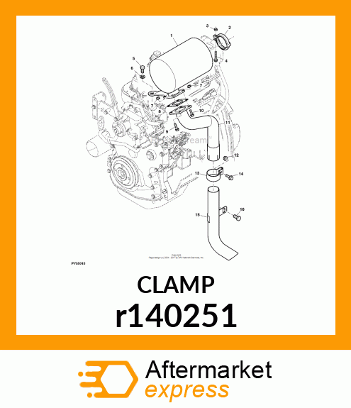 CLAMP, MUFFLER, ASSEMBLY r140251