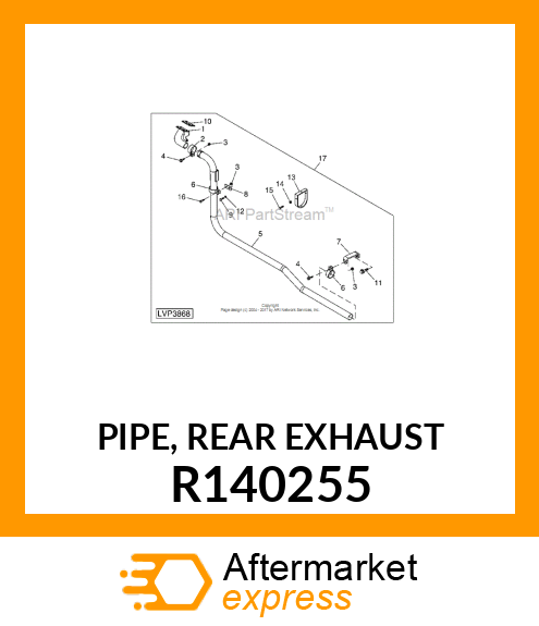 PIPE, REAR EXHAUST R140255