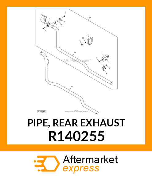 PIPE, REAR EXHAUST R140255