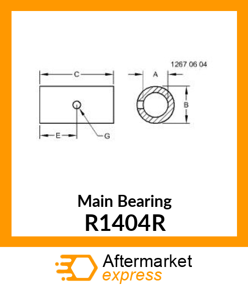 BUSHING,MAIN BEARING R1404R