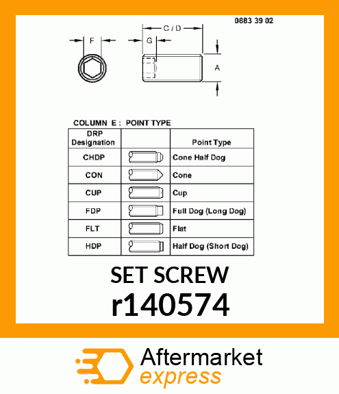 SET SCREW r140574