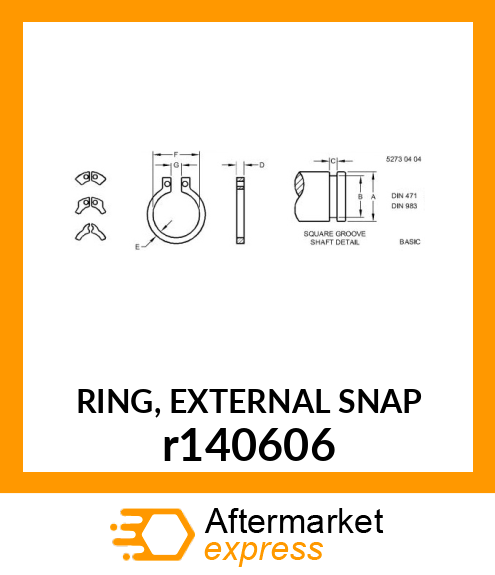 RING, EXTERNAL SNAP r140606