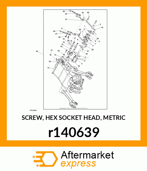 SCREW, HEX SOCKET HEAD, METRIC r140639