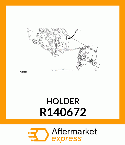 REFLECTOR HOLDER, PLATE, OIL LEVEL, R140672