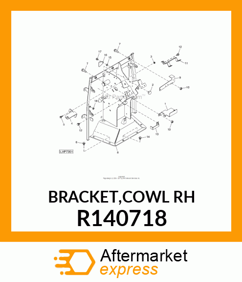 BRACKET,COWL RH R140718