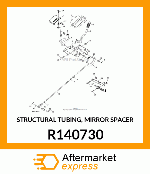 STRUCTURAL TUBING, MIRROR SPACER R140730