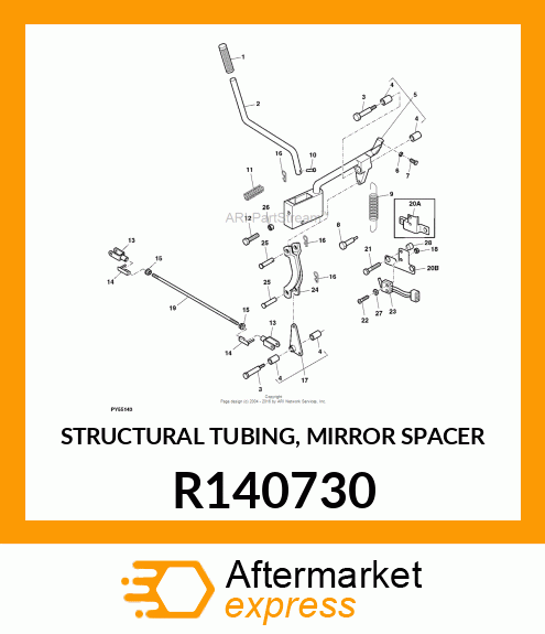 STRUCTURAL TUBING, MIRROR SPACER R140730