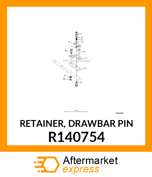 RETAINER, DRAWBAR PIN R140754