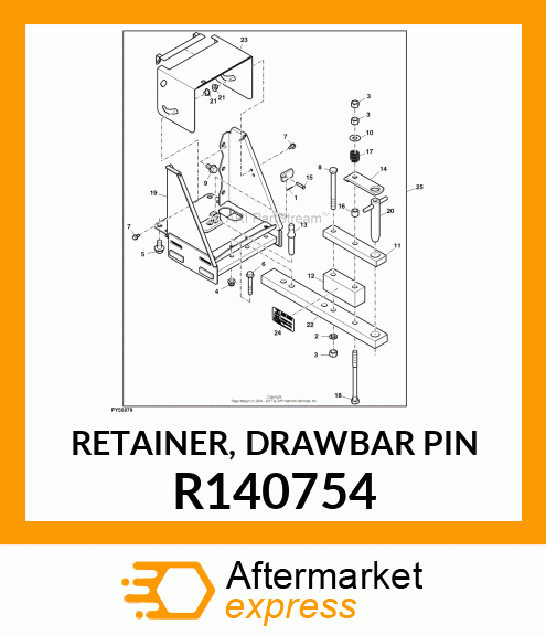 RETAINER, DRAWBAR PIN R140754