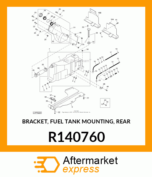 BRACKET, FUEL TANK MOUNTING, REAR R140760